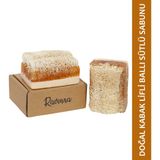 Ravenna Doğal Kabak Lifli El Yapımı Ballı Eşek Sütlü Sabun Peeling Etkisiyle 100 g