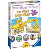 Ravensburger 030743 9x2 Parça İnşaatçı Hayvanlar Puzzle