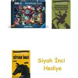 Ravensburger 1000P Puzzle Alice Harikalar Diyarında, Yapboz + Dünyanın Merkezine Yolculuk + Siyah Inci Hediye