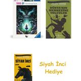 Ravensburger, 1000P Puzzle Alice Harikalar Diyarında, Yetişkin Puzzle + Dünyanın Merkezine Yolculuk + Siyah Inci Hediye