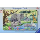 Ravensburger 15 Parça Hayvanlar Çerçeveli Puzzle