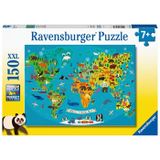 Ravensburger 150 Parça Puzzle Hayvanlı Harita