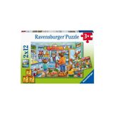 Ravensburger 50765 2x12 Parça Alışverişe Gidiyoruz Çocuk Puzzle