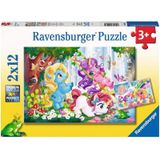 Ravensburger Yapboz, Unicorn, 2x12 Parça