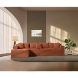 Ravessi Köşe Koltuk Takımı Comfort Model L Koltuk Yataklı - Kiremit