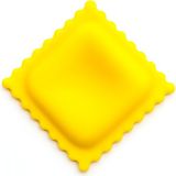 Ravioli Şeklinde Silikon Tezgah Üstü Kirli Kaşıklık Kaşık Altlığı - Sarı