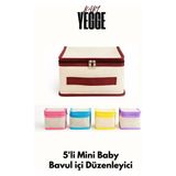 Ravéon Bebek Bakım Çantası Çocuk Odası Için 5'li Bavul ve Organizer Seti, Pratik Saklama Çantaları