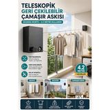 Ravéon Çamaşır Kurutmalık Geri Çekilebilir Duvara Monte Teleskopik Çamaşır Askısı