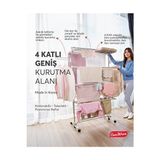 Ravéon Çamaşır Kurutmalık Tekerlekli 4 Katlı - Pratik ve Katlanabilir Tasarım