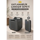 Ravéon Çamaşır Sepeti Katlanabilir Çok Amaçlı Plastik Sepet, Yer Tasarruflu ve Çok Fonksiyonlu