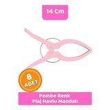 Ravéon Deniz Malzemesi Pembe Xxl Plaj Havlusu ve Şezlong Mandalları - Renkli ve Kullanışlı