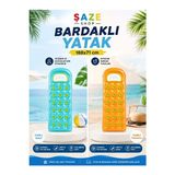 Ravéon Deniz Malzemesi Yetişkin ve Çocuklar Için Bardaklıklı Şişme Yüzme Yatağı - Konforlu ve Eğle