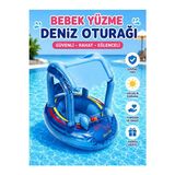 Ravéon Kolluk & Simit Gölgelikli Oturaklı Bebek Simidi - Güvenli ve Konforlu Havuz Simidi