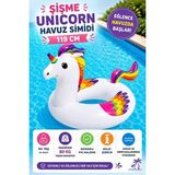 Ravéon Kolluk & Simit Renkli Unicorn Temalı 119 cm Şişme Havuz Simidi