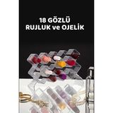 Ravéon Makyaj & Takı Organizeri Çift Fonksiyonlu Ruj ve Oje Saklama Kutusu, Pratik ve Şık Tasarım