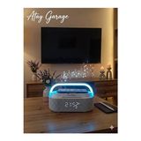 Ravéon Masa Saati Rgb Işıklı Dijital Saatli Bluetooth Hoparlör ile Renkli Müzik Deneyimi