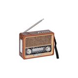 Ravéon Nostaljik Radyo Ahşap Görünüm Fenerli Müzik Kutusu, Bluetooth ve Fm Radyo Özelliği
