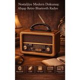 Ravéon Nostaljik Radyo Ahşap Görünümlü ve Çok Fonksiyonlu Müzik Kutusu