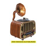 Ravéon Nostaljik Radyo Ahşap Görünümlü Zarif Retro Radyo ve Bluetooth Hoparlör