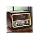 Ravéon Nostaljik Radyo Büyük Boy Ahşap Görünümlü Bluetooth Radyo ve Eskitme Tasarım
