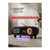 Ravéon Nostaljik Radyo Dijital Masa Saati ve Gece Lambası, Retro Tasarımlı Çalar Radyo