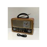 Ravéon Nostaljik Radyo Kahverengi Nostaljik Müzik Çalar Radyo Saat - Bluetooth ve USB Özellikli