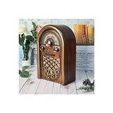 Ravéon Nostaljik Radyo Retro Ahşap Kaplama Bluetooth Radyo ve Hoparlör, Antika Tarzı