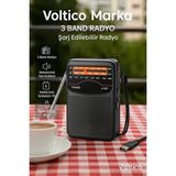 Ravéon Nostaljik Radyo Şarjlı 3 Bant Radyo ile Mükemmel Ses Kalitesi ve Taşınabilirlik