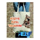 Ravéon Pazar Arabası & Çantası Özel Baskılı Ham Bez Çanta, Doğal ve Dayanıklı Tasarım
