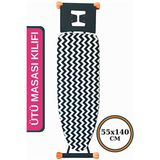Ravéon Ütü Masası ve Aksesuarı Büyük Boy Keçeli Ütü Masası Kılıfı - 55X140CM, Stoperli ve Ipli Koruma - 55 x 140 cm