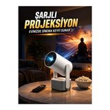 Ravéon Ütü Masası ve Aksesuarı Taşınabilir Şarjlı Projektör ile Evinizde Sinema Keyfi