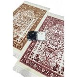 RAVZA HOMEE Eşli Çift Seccade Kadife Kaplı Yasin Kitab Tesbihli Gelin Damat Bohçası Hediyelik Çeyizlik