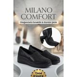 RAVZADERİ Milano Comfort Taşlı Softshell Kumaş Ultra Esnek Anne Ayakkabı