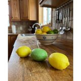Raw Home Limon & Lime Kokulu Dekoratif Mum Seti – %100 Soya Wax El Yapımı Meyve Tasarımlı Mutfak Mum - Limon - Sarı