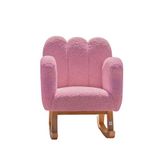 Raw Kids Room Odin Ahşap Sallanan Çocuk Koltuğu - Pembe