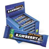 RAWBERRY%25 Protein Bar, Sağlıklı Atıştırmalık, Yer Fıstıklı ve Ham Kakaolu, İlave Şekersiz, Vegan, Glutensiz, Kuruyemiş ve Kuru Meyveli Bar (Kutuda 15 Adet))