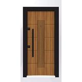 Rawdoor Rustik Seri 3004 Sağ Yön Çelik Kapı Amerikan Ceviz