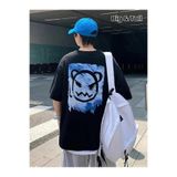 RAWEA FASHİON 20/1 Penye Compack Bisiklet Yaka Kore tarzı sevimli ayı baskı Kısa Kol Erkek t-shirt - Siyah