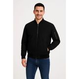 Rawea Fashion Erkek Bomber Mont Ceket – Fermuarlı, Kapitone Içi Astarlı, Su Itici Kumaş, Regular Fit, Uzun Kollu, Yandan Cepli, Bahar & Kış Rahat Günlük Stil - Siyah - XL