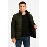 Rawea Fashion Erkek Bomber Mont Ceket – Su Itici Kumaş, Kapitone Astarlı, Fermuarlı, Kışlık - Haki - XL