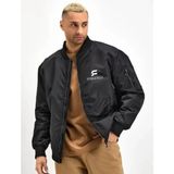 Rawea Fashion Erkek Siyah Bomber Mont – Fergolli Logo Baskılı, Fermuarlı Cepli, Kapitone Astarlı Şık ve Rahat Günlük Ceket - Siyah - XL