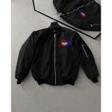 Rawea Fashion Los Angeles Siyah Bomber Mont – Fermuarlı, Cepli, Kapitone Astarlı, Bahar ve Kış Günlük Kullanım Için Unisex Ceket- Siyah