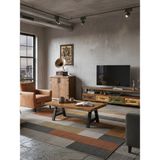Raweyn Lau Doğal Ahşap Orta Sehpa 45X60 - AÇIK CEVİZ