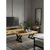 Raweyn Mobel Doğal Ahşap Orta Sehpa 70X150 - AÇIK CEVİZ
