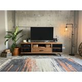Raweyn Modus Doğal Ahşap Çekmeceli Tv Ünitesi - 150CM - Açık Ceviz - 150 cm
