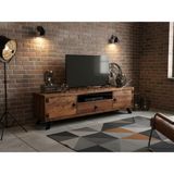 Raweyn Pearl Doğal Ahşap Çekmeceli Tv Ünitesi - 220CM - Açık Ceviz