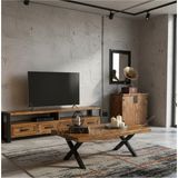 Raweyn Vector Doğal Ahşap Orta Sehpa 45X60 - CEVİZ PÜRÜZSÜZ