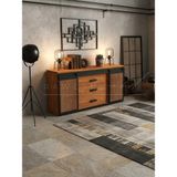 Raweyn Vega Doğal Ahşap Sürgülü Çemeceli Konsol 150CM - 150 cm - Açık Ceviz