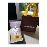 RAWEZON Işıklı Kutu Gold Kuğu Set-Çelik Gold Kuğu Kolye- Sevgiliye Hediye Arkadaşa Kadına Eşe Doğum Günü