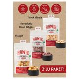 Rawie 3'lü Paket Mezgit, Tavuk Göğüs & K.Hindi Göğüs Kedi Ödül Maması, Freeze Dry, %100 Doğal, Katkısız